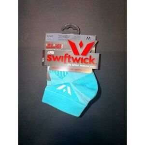 Swiftwick Aspire One Ankle Socks Turquoise Blue 8-10 Mens 6-9.5 Medium NEW